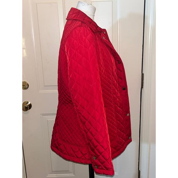 Calvin Klein Red Puffer Jacket / Coat Large Winter - Picture 3 of 16